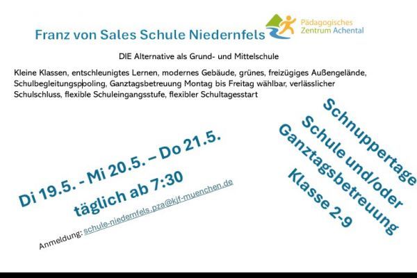 SCHNUPPERTAGE